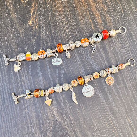 Willabee & Ward October Halloween & November Thanksgiving Bracelets Month Charms - Picture 2 of 14
